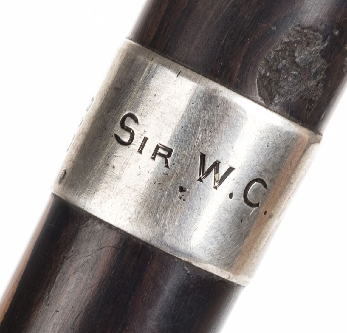 *Swagger Stick. A Victorian coromandel swagger stick by Brigg, London, the shaft with curved - Image 3 of 3