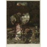 *Hunt (William Holman, after). The Lady of Shalott, 1909, fine hand coloured mezzotint by J.D.