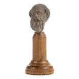 *Bust. An Ancient Greek terracotta head of Socrates (from a statuette), circa 200.B.C., 4cm high