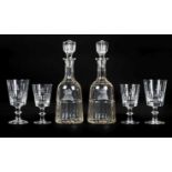 *Glassware. A collection of glassware, all engraved with the Hardy crest, comprising pair of