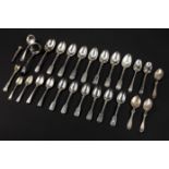 *Spoons. Mixed collection of silver spoons, including an 18th century sifter spoon engraved with