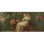 *After Angelica Kauffman (1740-1807). Una and the Lion, early-mid 19th century oil on wood panel,