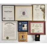 *Hardy (Robert, 1925-2017). A collection of various award certificates presented to Robert Hardy,