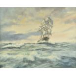 *Brooks (Robin, 1943-). The Homeward Run, oil on board, of a square-rigged clipper, signed, 41 x