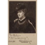 *Terry (Ellen, 1847-1928, actress). Sepia toned gelatine silver print photograph of Ellen Terry,