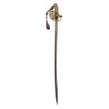 *Sword. William IV officer's sword, the 78.5cm slightly curved piped back blade etched 'Aucade, 51