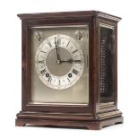 *Mantel Clock. An Edwardian mantel clock, the silvered dial with chapter ring and black roman