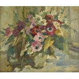 *@Sharp (Dorothea, 1874-1955). Flowerpiece (Anemones), oil on canvas board, signed lower left, 51