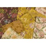 *Spitalfields. A small collection of Spitalfields silk fragments, mid to late 18th century, fourteen