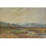 *Stacey (Walter Sydney, 1846-1929). Highland Landscape, 1880, watercolour on paper, signed lower