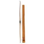 *Longbow. Yew wood longbow, inscribed 'Keasey - Ullrick 6,65', additionally inscribed '28", 55lb',