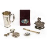 *Mixed Collectables. Various items, including a micro mosaic panel decorated as a classical ruin set