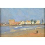 *Helme (Jane, 20th/21st Century). Beach at Essaouira, early morning, 2005, oil on board, signed