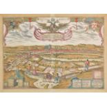 Germany. Braun (Georg & Hogenberg Franz), Ratisbona, [1596], engraved town plan with contemporary