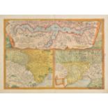 Italy. Ortelius (Abraham), Larii Lacus vulgo comensis descriptio..., [on sheet with] Territorii