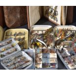 *Fishing flies. A mixed collection of vintage Salmon and Trout flies, early - mid 20th century,