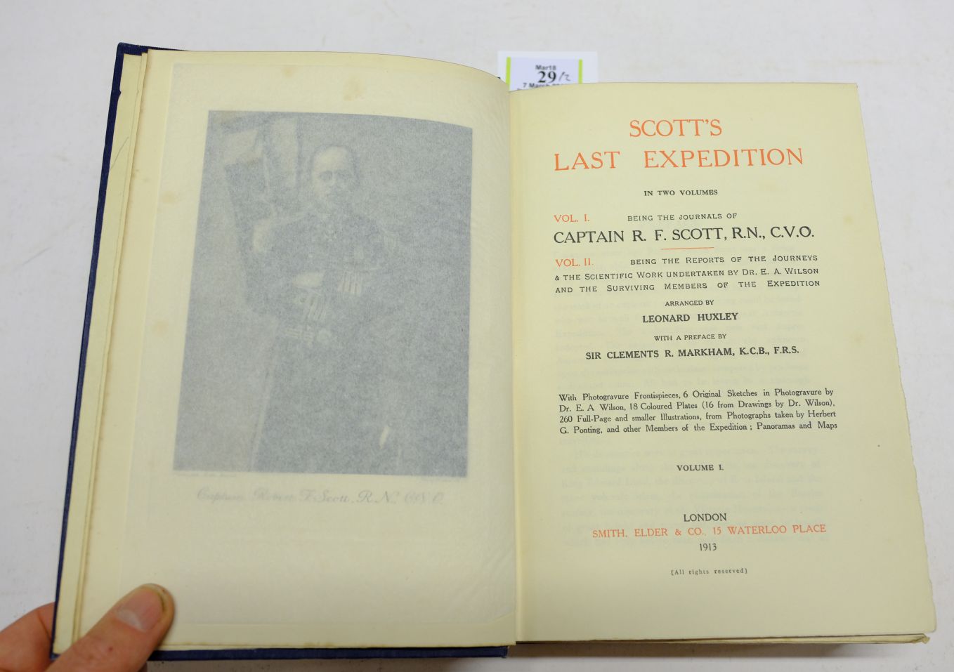 Scott (Captain Robert F.). Scott's Last Expedition, 2 volumes, 1st. edition, published Smith, - Image 4 of 5