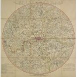 London. Faden (William), A Topographical Map of the Country Twenty Miles round London planned from a