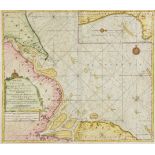 Sea chart. Van Keulen (Gerard), A New - Enereasing Compass Map of part of the East-Coast of England;