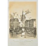 Speckter (Otto). Ansichten des Brandes in Hamburg von Speckter, Hamburg, circa 1842, fourteen tinted
