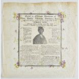 *Souvenir napkin. Souvenir in Affectionate Remembrance of Miss Emily Wilding Davison, B.A., the