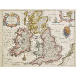 British Isles. Merian (Matthaus), Magnae Britanniae et Hibernia Tabulae, circa 1650, hand coloured