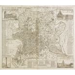 Rome. Senex (John), A new mapp of Rome shewing its antient and present scituation, [1721],