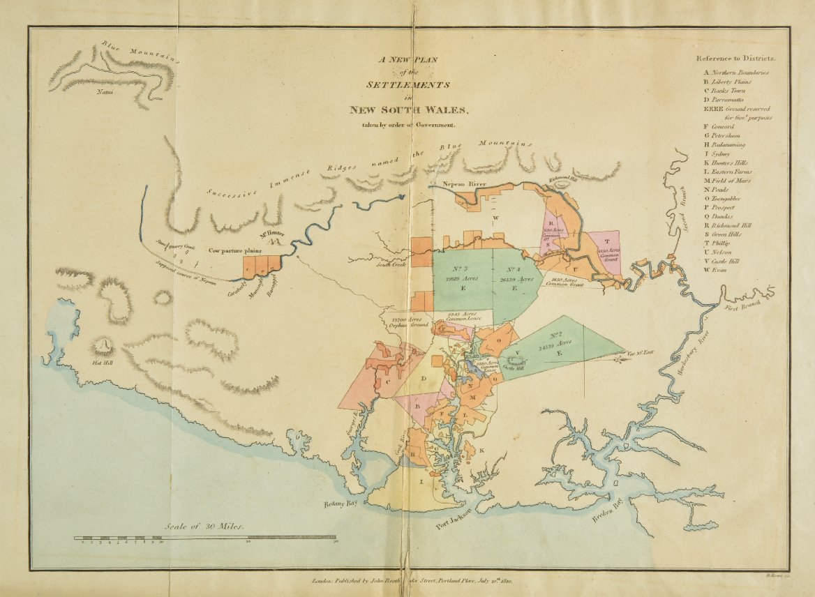 Mann (David Dickenson). The Present Picture of New South Wales..., 1st edition, 1811, folding hand-