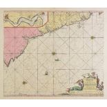 Sea chart. Van Keulen (Johannes), Nieuwe Paskaert vande oost cust van Engeland en Schotland.