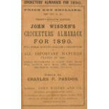 Wisden's Cricketers' Almanack. 1890, 1893 & 1895, 1893 2nd issue, photographic plate to each,