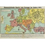 Europe. Lehmann-Dumont (Karl), Humoristische Karte von Europa im Jahre 1914, published Dresden,