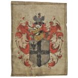*Armorial. An armorial achievement on vellum of Henry Webb of Harrow on the Hill in the county of