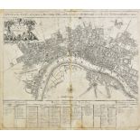 London. Senex (John), A Plan of the citys of London, Westminster and borough of Southwark with the