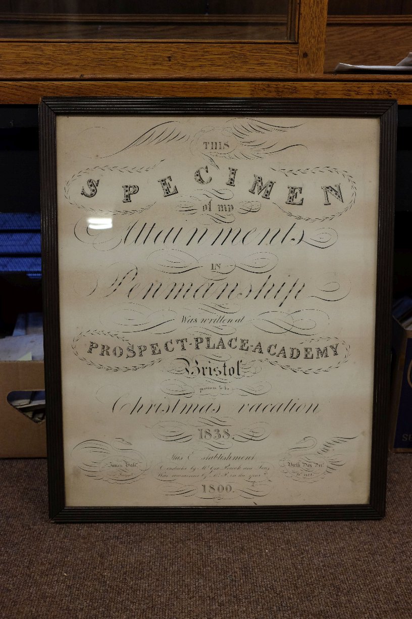 *Calligraphy. Specimens of Penmanship by Thomas Vale under the Tuition of Mr. Crosswell, North - Image 2 of 9