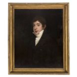 *English school. Portrait of Edmund Hardy, circa 1810, half-length oil on canvas portrait,