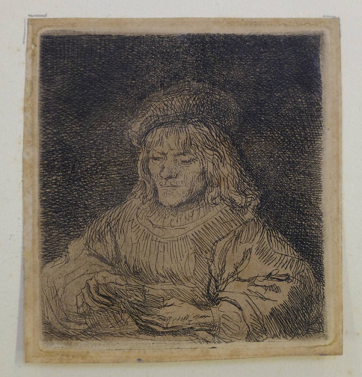 *Rembrandt (Harmensz. van Rijn, 1606-1669). St. Jerome in a dark chamber, 1642 (Bartsch 105; - Image 2 of 10