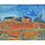 *AR Graham (Rigby, 1931-2015). Farm at Scalford, 1977, watercolour on paper, signed and dated at