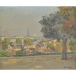 *Durey (Rene, 1890-1959). Vue sur Paris depuis Meudon, 1950, oil on canvas, signed lower right, 38 x