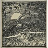 *Guthrie (James, 1859-1930). Sunrise after the storm, pen and black ink on card, artist's monogram