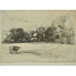 *Haden (Francis Seymour, 1818-1910 ). Horsley's Cottages, 1865, etching with drypoint, with plate