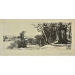 *Haden (Francis Seymour, 1818-1910 ). Early Morning, Richmond Park, 1859, etching and drypoint on