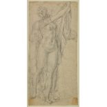*Attributed to Francesco Maria Mazzola Parmigianino (1503-1540). Study of a standing female nude,