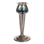 *Art Nouveau. Silver and enamel tulip vase by William Hutton & Sons Ltd, London circa 1900, with