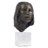 *Brown (Caroline, 20th century). Bronze bust, circa 1960, modelled as a young girl, unsigned, 25cm