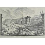 *Piranesi (Giovanni Battista, 1720-1778). Veduta di Piazza di Spagna (from Vedute di Roma), 1751,