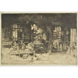 *Cameron (David Young, 1865-1945). The Workshop, 1905, etching and drypoint on thin laid paper, a