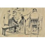 *Drake-Brookshaw (Percy, 1907-1993). Art students drawing in class, lithograph on Japanese tissue,