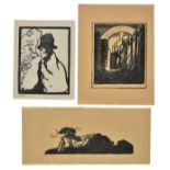 *Craig (Edward Gordon, 1872-1966). Nine woodcuts, on thin light brown wove paper (except one on thin