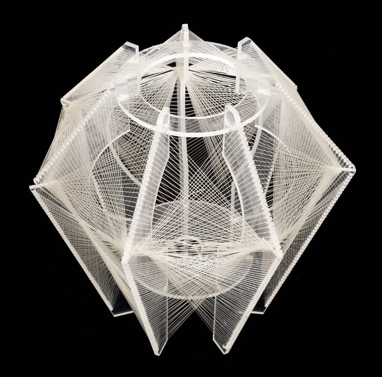 *Post-War Modernism. An unusual 1960s Perspex ceiling light shade, with intricate webbed design,