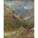 *Ibbetson (Julius Caesar, 1759-1817). Langdale Pikes, Ambleside, Lake District, circa 1800, oil on